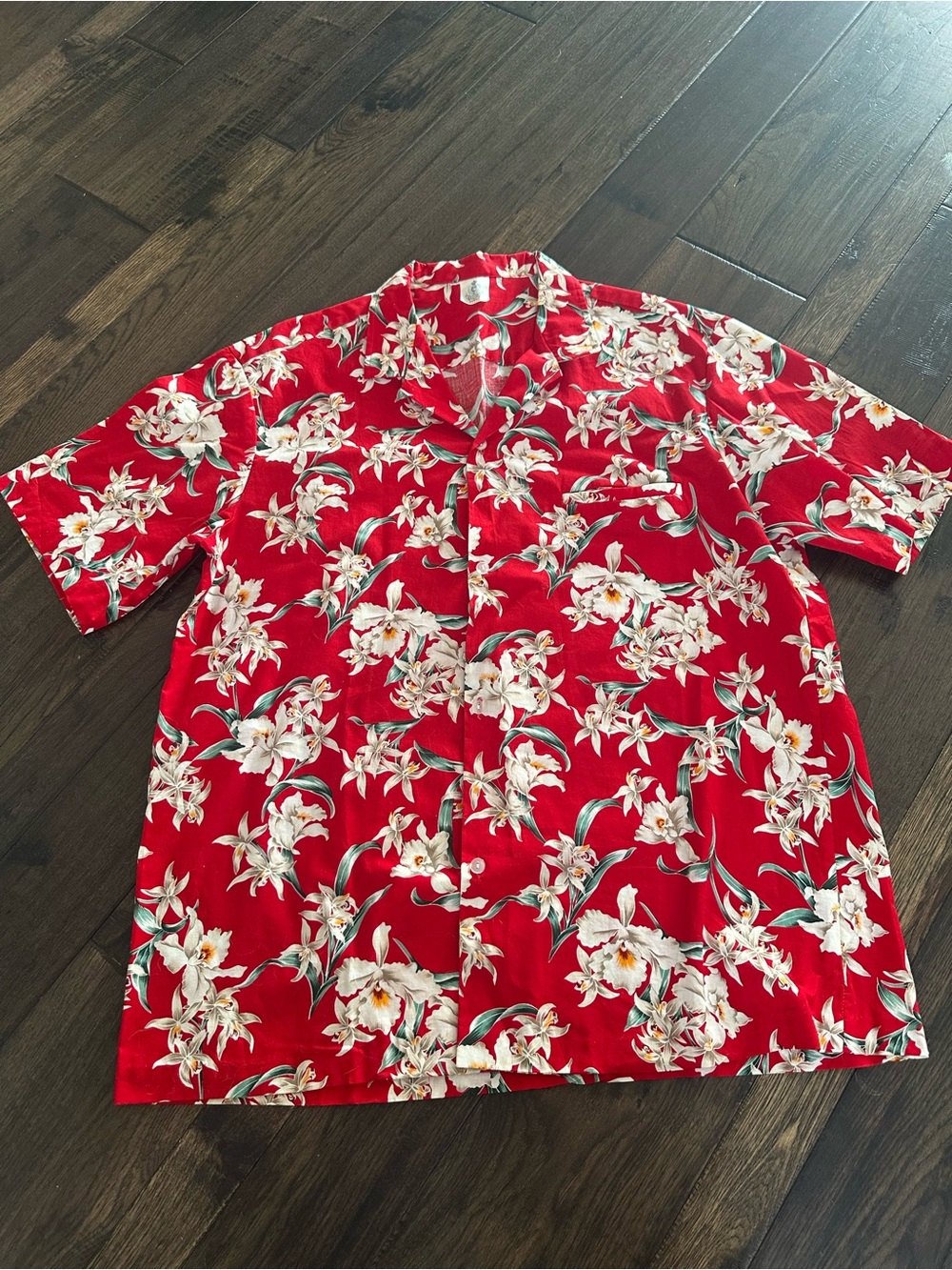 Vintage Royal Creations Hawaii Red Floral Hawaiian Shirt